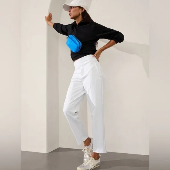 NWT Athleta Women’s Endless Bright White Pants size 8. - Picture 2 of 10